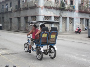 Bike taxis on the street